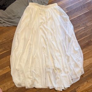Elegant White Maxi Skirt